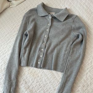 Knit Long Sleeve Crop